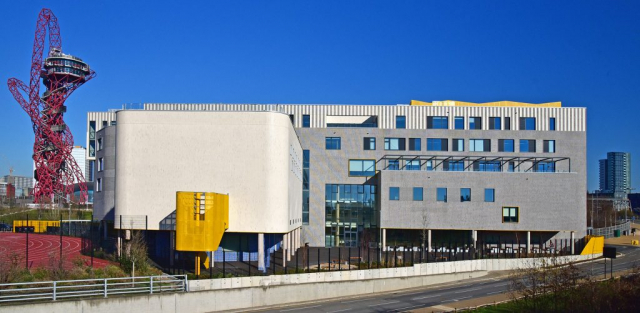 AVS 34 surface mounted louvres at the Sir Bobby Moore Academy, Stratford Olympic Park